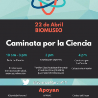 Caminata por la Ciencia Flyer, BioMuseo, Calzada de Amador, April 22, 2017