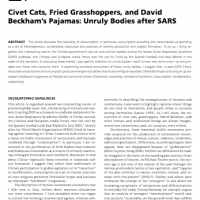 Civet Cats Fried Grasshoppers