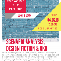 Flyer for an event we held to share Futures Lab approaches with faculty across campus